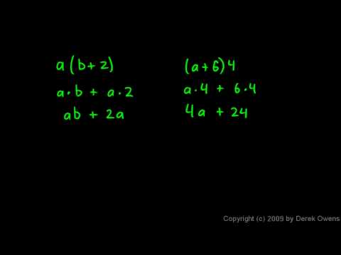 how to use the distributive property