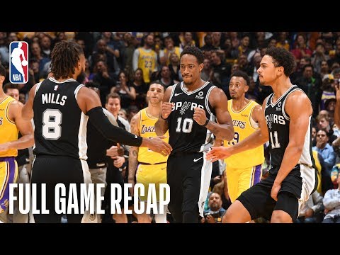 Video: SPURS vs LAKERS | San Antonio & Los Angeles Go Down To The Wire | October 22, 2018