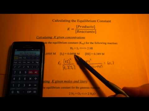 how to define equilibrium constant