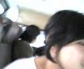 con monika en el carro