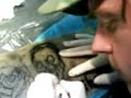 me tattoing pig skin