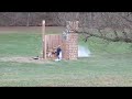 Trebuchet Pumpkin Barely Misses Castle Wall
