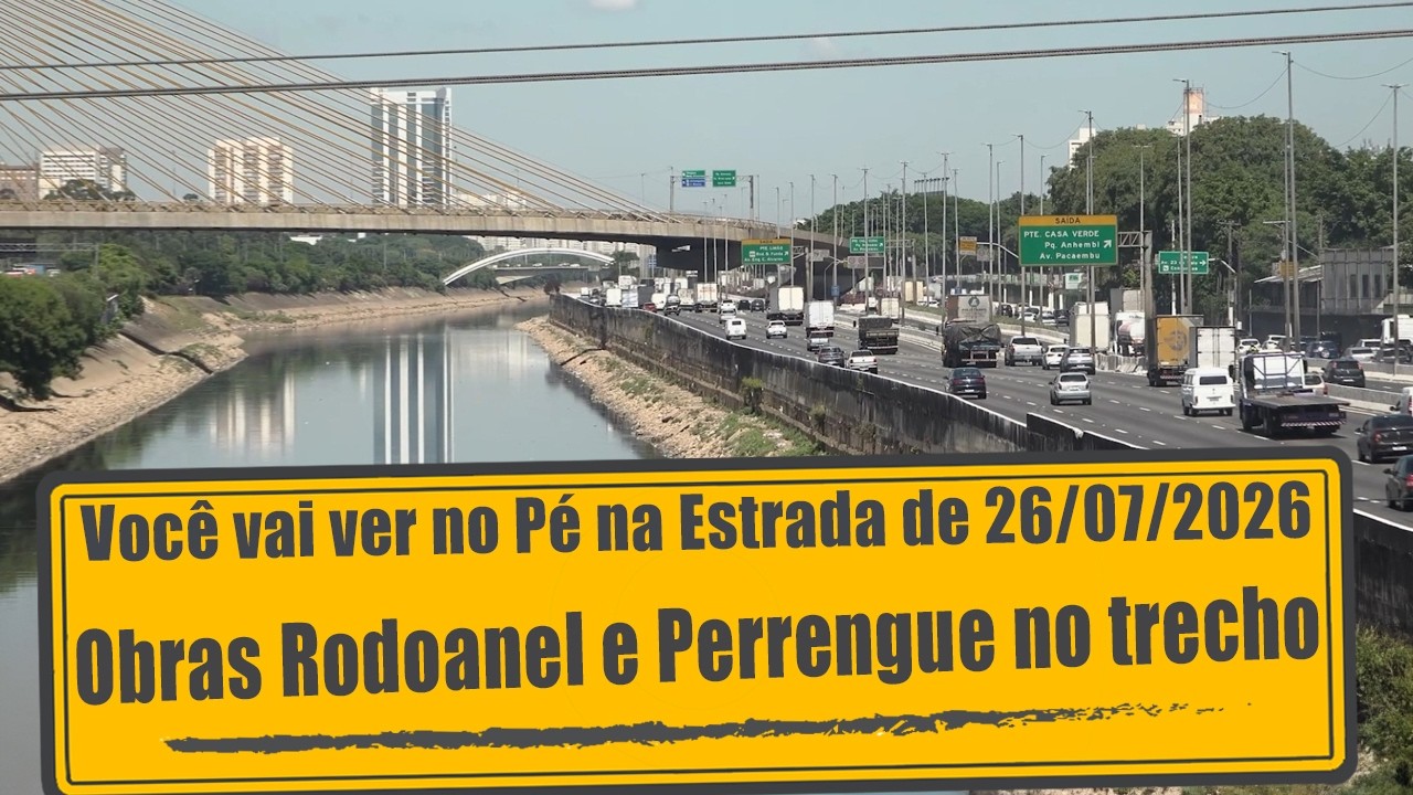 Andamento das obras Rodoanel Norte e Perrengue no trecho
