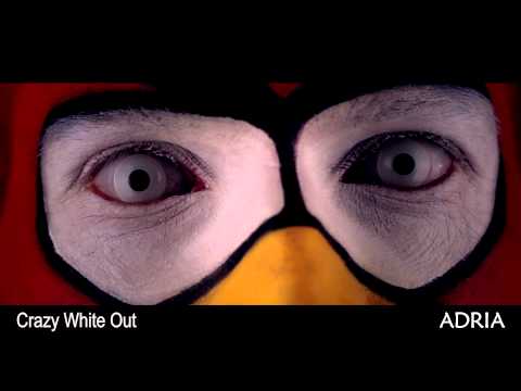 Crazy White out - цветные линзы Adria, видео в линзах
