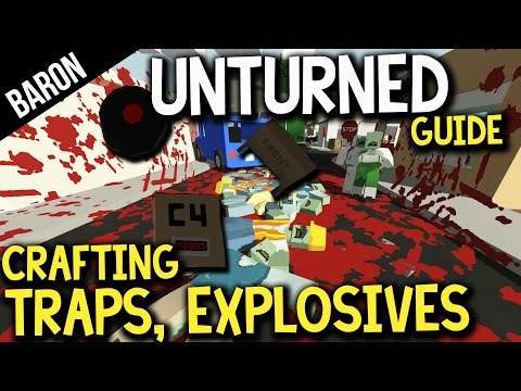 Unturned Crafting Guide - Traps, Explosives, MOAB, Mines! Survival Crafting Guide Part 2