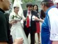 tadley man toasts wedding couple in kazakhstan.