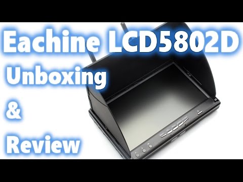 Eachine LCD 5802D, Pantalla FPV con diversity y DVR (Unboxing & Review)