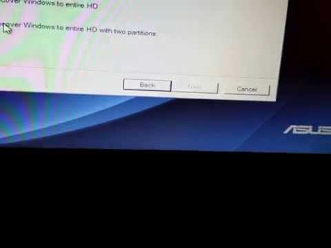 how to recover asus laptop to factory settings