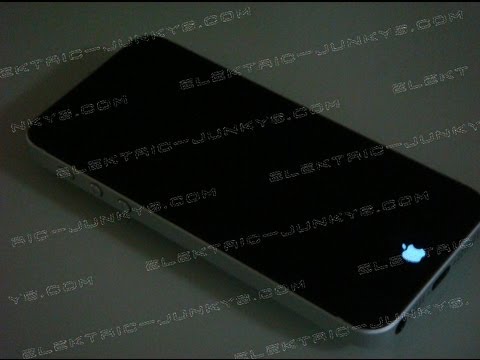 6.5USD Iphone 5 Luminescent glowing apple logo Homebutton DIY Kit and Installation LED Flash light