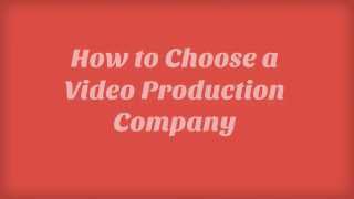 Looking for a Video Production Company?