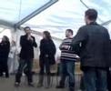 gilles lellouche, marie gillain, laurent ournac et marc gibaja sont venus � la cantine des �l�ves du festival, et simon, fid�le � lui m�me, pose une question..