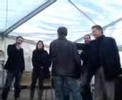 gilles lellouche, marie gillain, laurent ournac et marc gibaja sont venus � la cantine des �l�ves du festival, et simon, fid�le � lui m�me, pose une question..