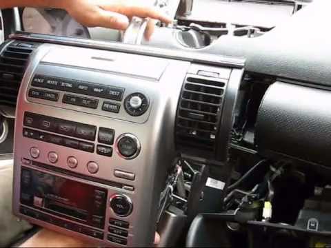 How to Remove Radio / CD / GPS from  Infiniti G35 for Repair with Manual Transmission.