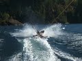 bare back water skiing at horne lake