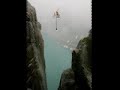 Amazing balance - Eskil - scary cycling Kjerag Lysefjorden Norway - globalbalancing.com
