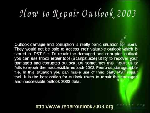 how to repair outlook 2003