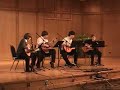 Performed by Andrew Jennings, Joshua Bibeau, Forest Mankins, and Cameron Morris at the Tulas Guitar Society's Spring 2008 Fingerstyle Showcase concert at Oral Roberts University's Timko-Barton Hall.