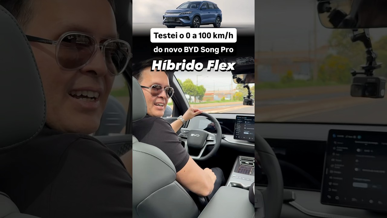 0 a 100 km/h do BYD Song Pro híbrido flex