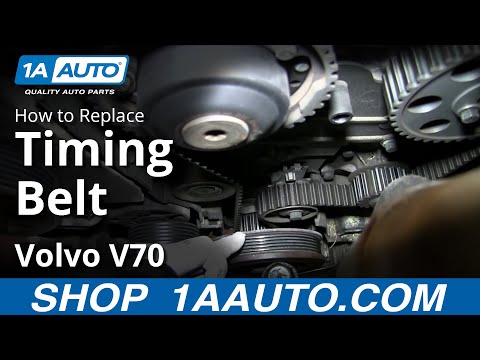 How To install Replace Engine Timing Belt Volvo L5 2.4L