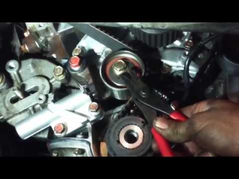 Timing belt water pump replacement Mitsubishi Diamante 3.5L V6 2002  Install Remove Replace