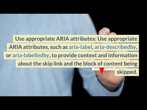 How to implement WCAG 2.1 Success Criterion 2.4.1 Bypass Blocks in code with examples