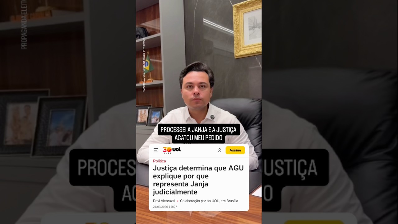 🚨 Processei a Janja, a AGU saiu em sua defesa, e a Justiça acatou meu pedido