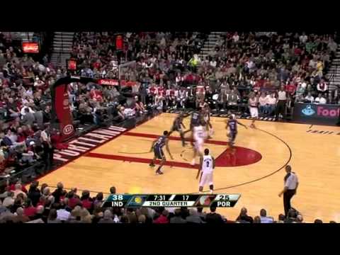Rudy Fernandez to LaMarcus Alridge against Pacers