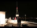Hôtel Cornavin Genève, montage avec grue