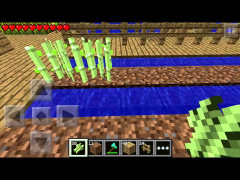 how to harvest food in minecraft pe