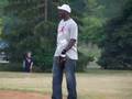 Brian Urlacher and Michael Jordan playing ball in WC!
