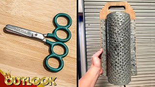 What Is This MYSTERIOUS Scissor With Four Finger Rings And This Bumpy Metal Tube On A Wooden Board? What Is This MYSTERIOUS Scissor With Four Finger Rings And This Bumpy Metal Tube On A Wooden Board?