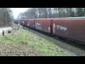 Derouted GM-Opel parts freight train DB schenker with class66 at Venlo,the NL 28-2-2009 part 1