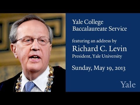 Yale - Yale President, Richard Levin, and Yale College Dean, Mary Miller, address the graduating seniors at the Yale College Class of 2013 Baccalaureate Ceremony on...