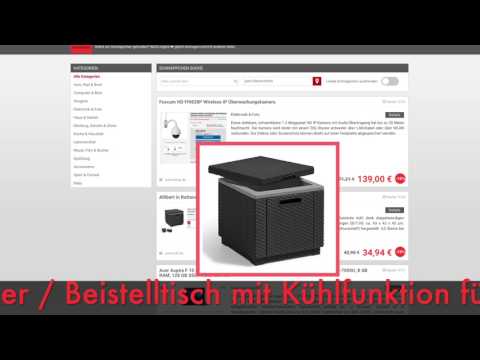 Schnäppchen/Billiger des Tages 21.07.2017 - Allibert Gartenhocker / Beistelltisch mit Kühlfunktion