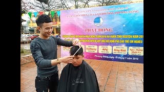 Đoàn phường Phương Đông: chương trình cắt tóc tình nguyện “Chung tay cho trẻ em nghèo đón Tết”