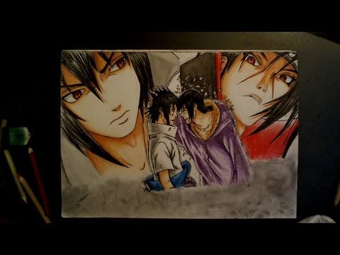 how to draw uchiha itachi