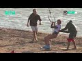 Bruna Kajiya double trick / crash on beach World Kiteboarding Leage Akyaka Turkey WKL Airush