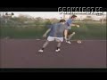Cristiano Ronaldo dribbling at tennis court