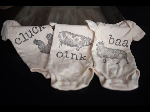 video-linktoworks-DIY 15 minute Baby Onesies using IOD Farm Animals...