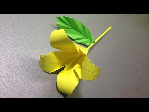 Лилии из цветной бумаги своими руками видео