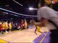 Shane Battier of the Houston Rockets with the NBA play of the day hits a three pointer to beat the Lakers