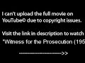 Witness for the Prosecution (1957), PART 1 /9,WATCH full film/movie online part1
