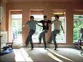 three 'people' dancing to steriogram. inspired by ok go.