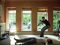 three 'people' dancing to steriogram. inspired by ok go.