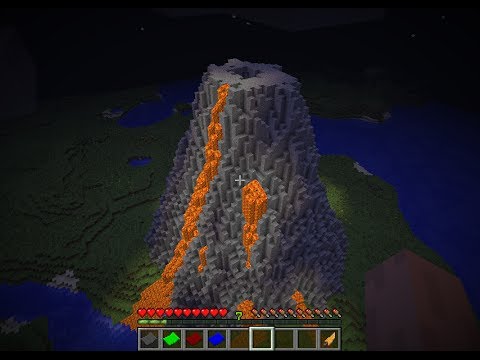 how to make a volcano in minecraft