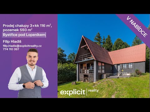 Video Prodej chalupy 3+kk 116 m², pozemek 593 m², Bystřice pod Lopeníkem, okres Uherské Hradiště