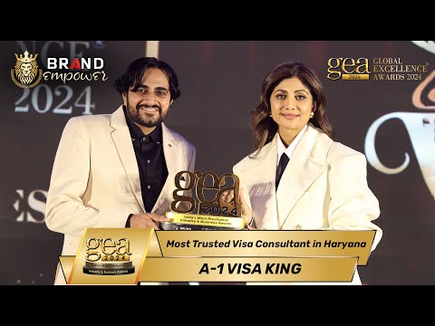 A-1 Visa King wins award as Most Trusted Visa Consultant in Haryana at Global Excellence Awards 2024