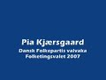 Pia Kjærsgaard talar till danska folket