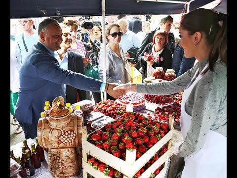 Președintele Igor Dodon a participat la Festivalul Căpșunelor și Mierii din satul Sadova