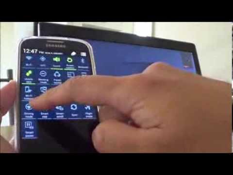 how to connect galaxy y to laptop for internet